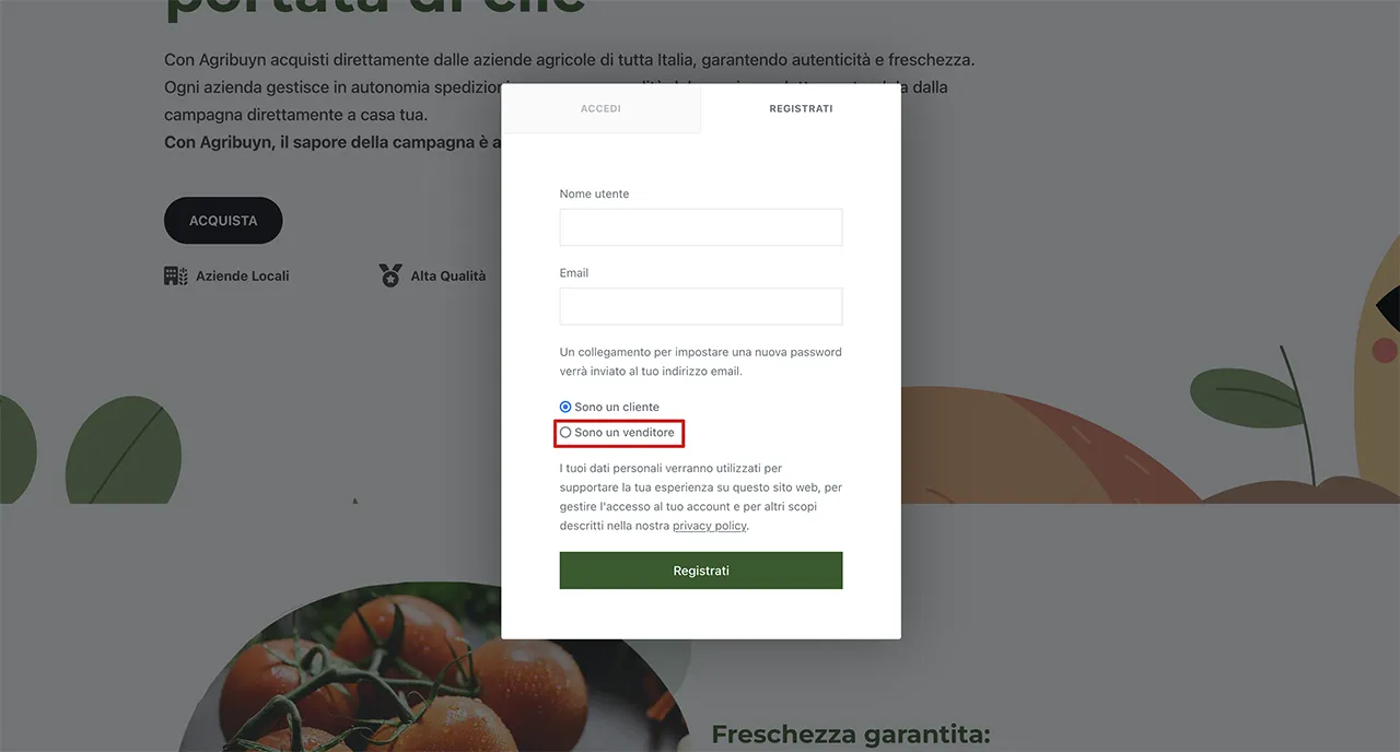 Registrati