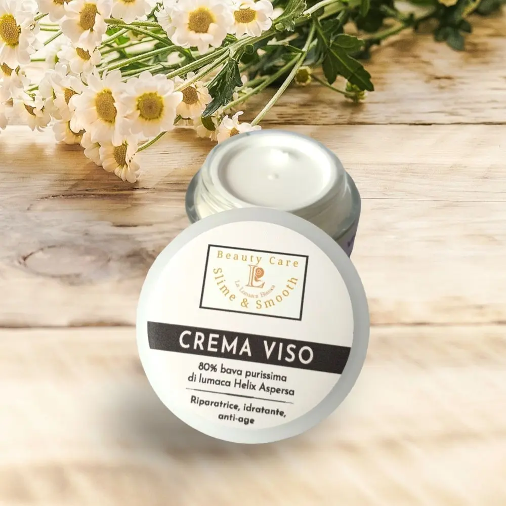 crema viso con 80% di bava di lumaca