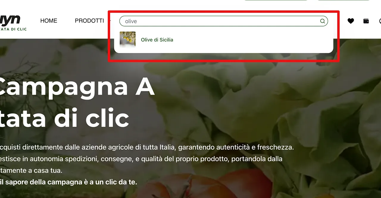 Sezione Prodotti