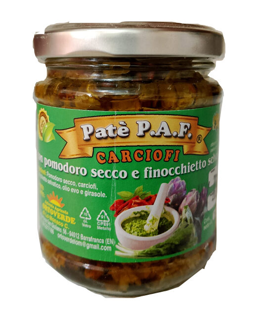 cropped-PATE-PAF-CARCIOFI.jpeg Crema spalmabile P.A.F. Carciofi pomodoro secco e finocchietto selvatico - immagine 1